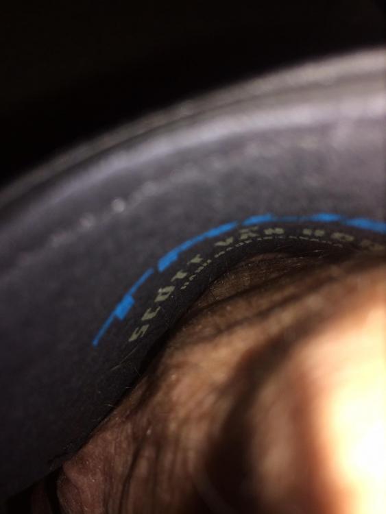 My two fingers down the back of the True skate with my foot in the boot.JPG