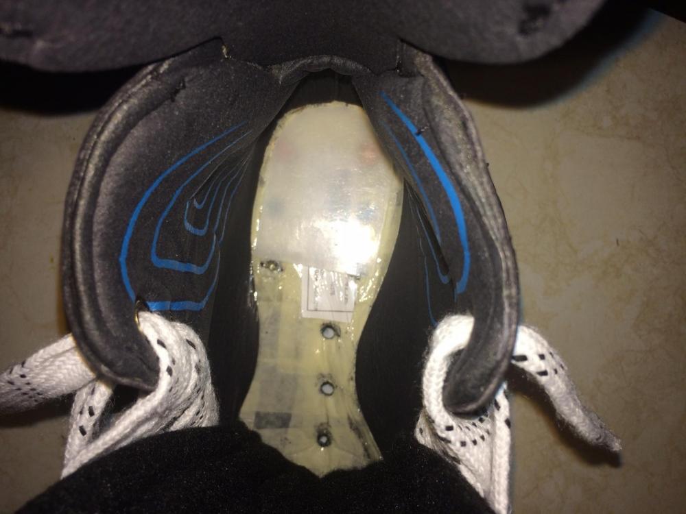 Heel pocket of True with my 2" wide shim in place. Skate nearly 1:2" too wide.JPG